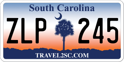 SC license plate ZLP245