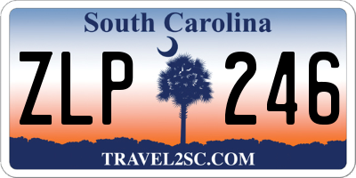 SC license plate ZLP246
