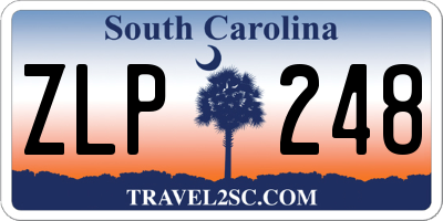 SC license plate ZLP248