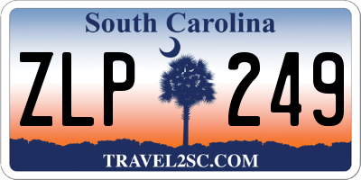 SC license plate ZLP249