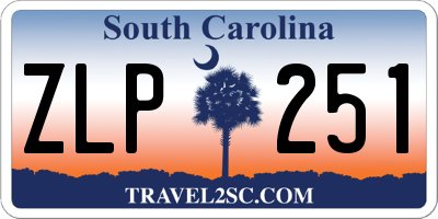 SC license plate ZLP251