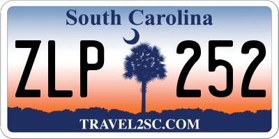 SC license plate ZLP252