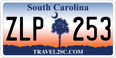 SC license plate ZLP253