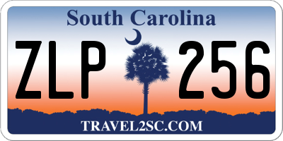 SC license plate ZLP256
