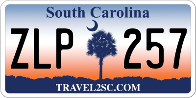 SC license plate ZLP257