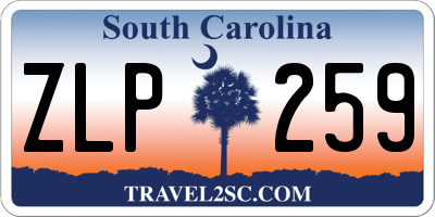 SC license plate ZLP259