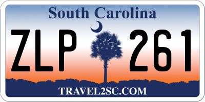 SC license plate ZLP261