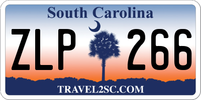 SC license plate ZLP266