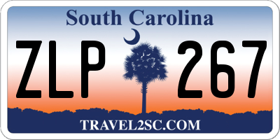 SC license plate ZLP267