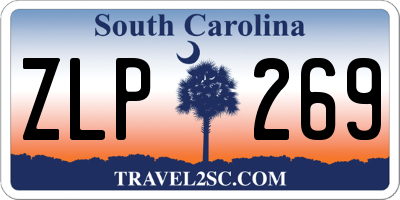 SC license plate ZLP269