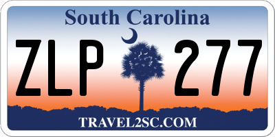 SC license plate ZLP277