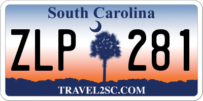 SC license plate ZLP281