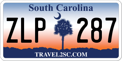 SC license plate ZLP287