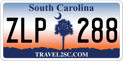 SC license plate ZLP288