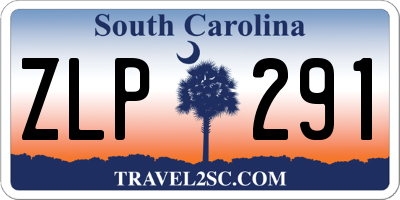 SC license plate ZLP291