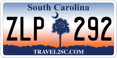 SC license plate ZLP292