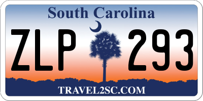 SC license plate ZLP293