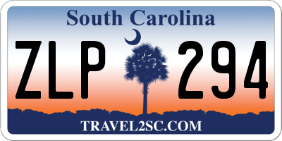 SC license plate ZLP294