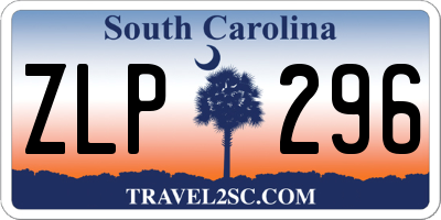 SC license plate ZLP296