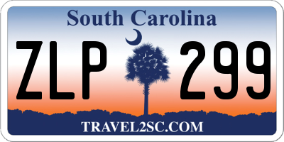 SC license plate ZLP299