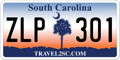 SC license plate ZLP301