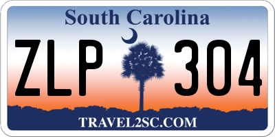 SC license plate ZLP304