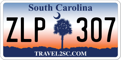 SC license plate ZLP307