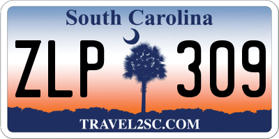 SC license plate ZLP309