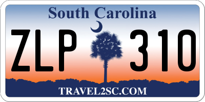 SC license plate ZLP310