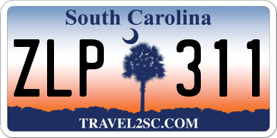 SC license plate ZLP311