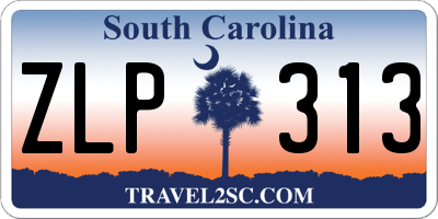 SC license plate ZLP313