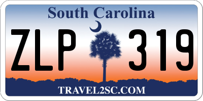 SC license plate ZLP319