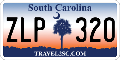 SC license plate ZLP320