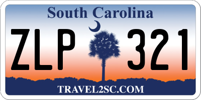 SC license plate ZLP321