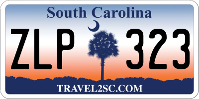 SC license plate ZLP323