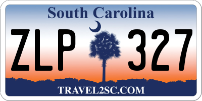 SC license plate ZLP327
