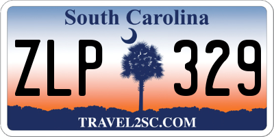 SC license plate ZLP329