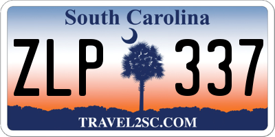 SC license plate ZLP337