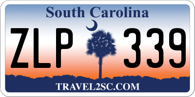 SC license plate ZLP339