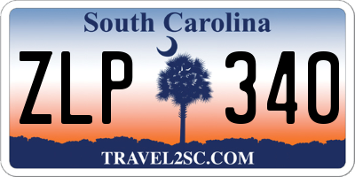 SC license plate ZLP340