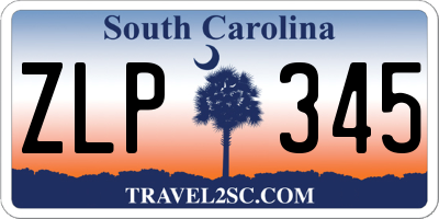 SC license plate ZLP345
