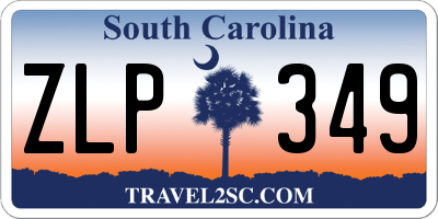 SC license plate ZLP349