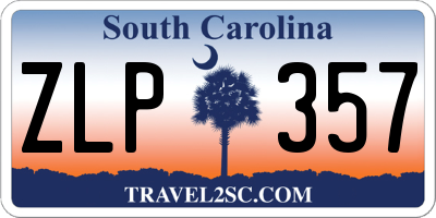 SC license plate ZLP357