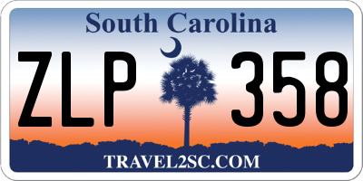 SC license plate ZLP358