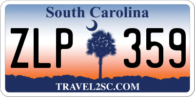 SC license plate ZLP359