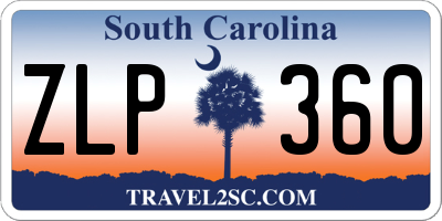 SC license plate ZLP360