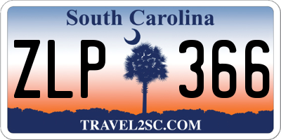SC license plate ZLP366