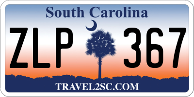 SC license plate ZLP367