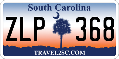 SC license plate ZLP368