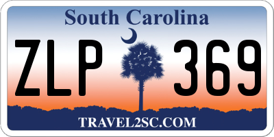 SC license plate ZLP369